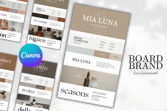 Brand Board Canva Template Bundle: Your Design Shortcut