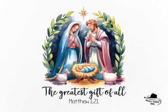 Jesus Christmas Manger Nativity Scene: A Premium Digital Asset for Faith-Based Design