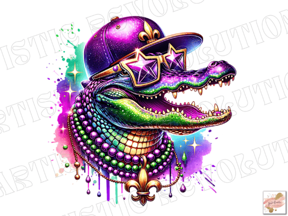 Mardi Gras Alligator Mardi Gras Png: A Bold Design Asset