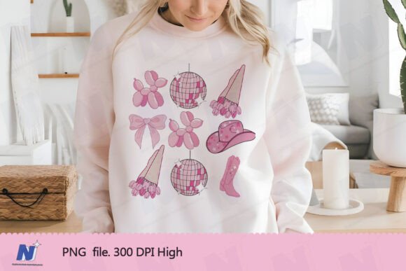 Pink Party Retro Line Art: A Playful Touch for Modern Creators