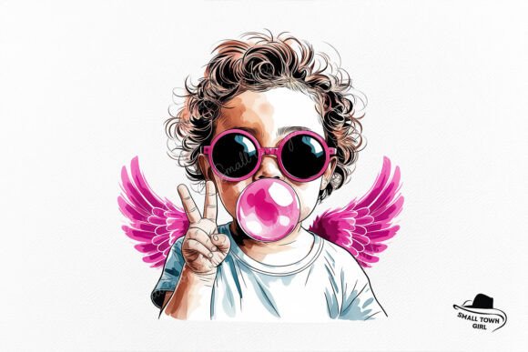 Retro Cupid Sunglasses Blowing Bubble: Unlocking Playful Branding
