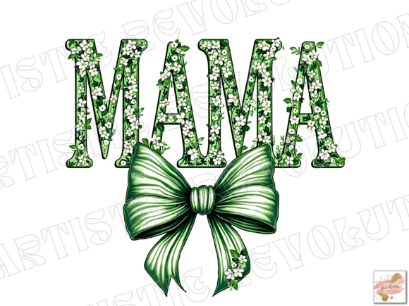 Styling with Green Floral Coquette Mama Png: A Designer's Guide