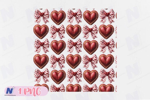 Valentine Heart Bow PNG: Crafting with Commercial Charm