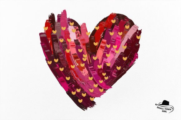 Valentine Heart Brushstroke Sublimation: A Creative Asset