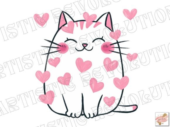 Valentines Cat PNG: Perfect Love Valentine PNG for Projects