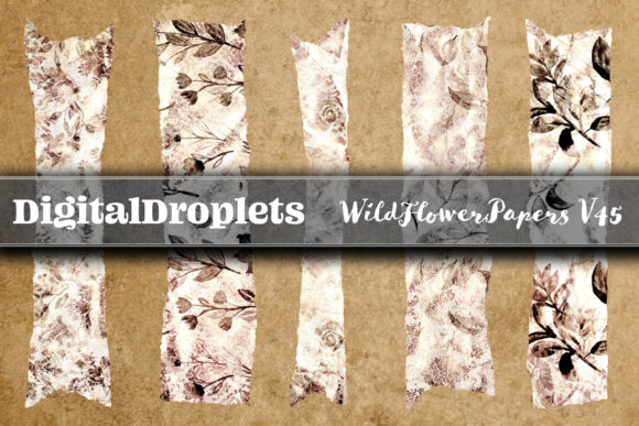 Wild Flower Papers V45: 180 Washi Tapes for Digital Design