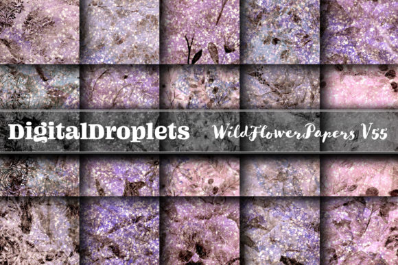 Wild Flowers Papers Vol. 55: A Textured Canvas for Moody Design